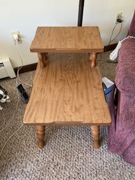 Two Tiered Wooden Side Table