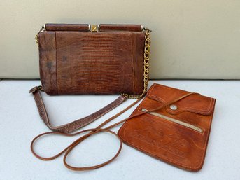 Vintage Set 0f 2 Leather Handbags