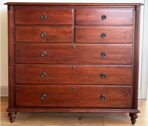 A Mahogany Dresser By Pottery Barn