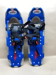 Pair Of Red Feather Snow Shoes.