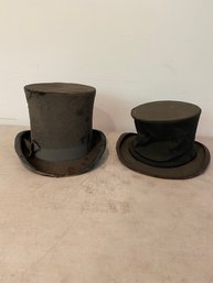 Pair Of Antique Top Hats