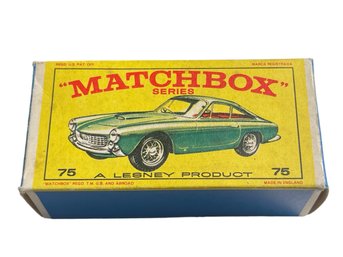 Vtg Matchbox #75 Ferrari Berlinetta 1970 In Original Box (very Slight Soil On Box- See Pic)