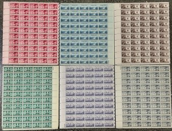 Three Cent Stamp Sheets (6)