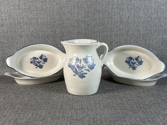 Vintage Pfaltzgraff Pitcher & Gratins, Yorktowne Pattern