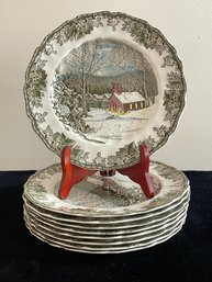 The Friendly Village Bone China Plate Set Johnson Brothers The Ice House Made In England