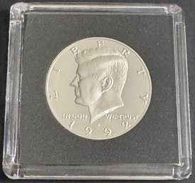 1992-S Uncirculated Proof Ninety Percent Silver Kennedy Half Dollar