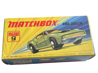 Vtg Matchbox #9 AMX Javelin In Original Box