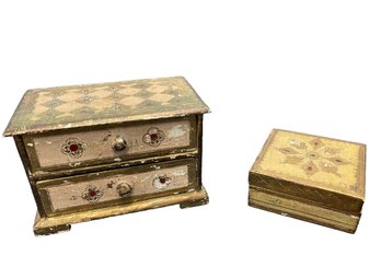 Vintage Wooden Trinket Boxes (2)