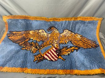 American Eagle Bicentennial Hook Rug 48x30'