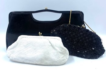 Trio Of Vintage Ladies Handbags - Clutches