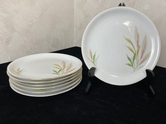 Treasure Chest Bavarian China Wheat Pattern Plate Set