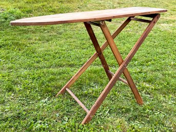 A Spectacular 19th Century Pine Ironing Board - Great Reurposed As Bar For A Party!