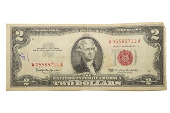 1963 Two Dollar Red Seal Banknote