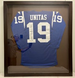 A Johnny Unitas Autographed Framed Jersey