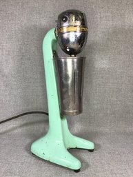 Fantastic Mint Green 1940s HAMILTON BEACH MILKSHAKE MIXER - Soda Fountain / Soda Jerk - Very Cool Piece !