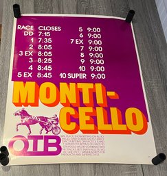 Monti-cello Vintage Poster