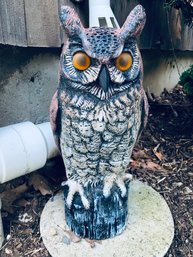 Dalen Products Vintage Owl Blow Mold 1990 Plastic Garden Decoy