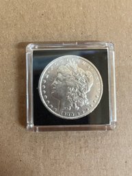 Beautiful 1900 Morgan Silver Dollar In Plastic Case