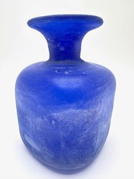 Vintage Murano Hand Blown Cobalt Glass Vase, Purchased In Murano In 1980, Unmarked