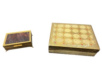 Vintage Florentine Box And Card Holder