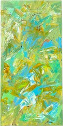 An Original Abstract Oil On Canvas, Unframed, 'Serotonin Storm,' 2013, Lori Zeller