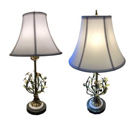 Pair Of Tole Leviton Lamps