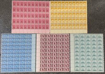 Three Cent Stamp Sheets (5)