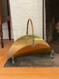 Vintage Winthrop Brass Fireplace Log Holder