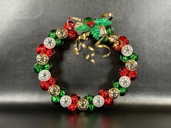 Holiday Decor: A Cheerful Bell Wreath In The Colors Of The Season