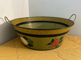 Beautiful Hand-painted Tole Pan