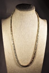 Very Fancy Sterling Silver Chain Necklace Italian 20' Long