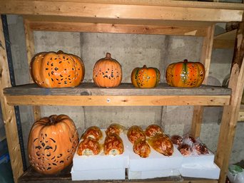 LARGE LOT OF CHROME PUMPKINS