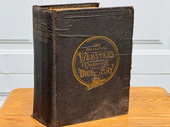 Antique Copy Of The Original Webster's Unabridged Dictionary With 1900 Census In The Back