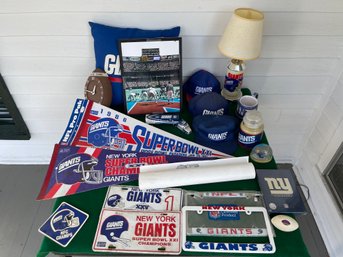 Collection Of New York Giants Memorabilia