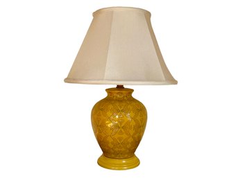 Yellow Ceramic Ginger Jar Lamp: Susan Sargent Home Collection