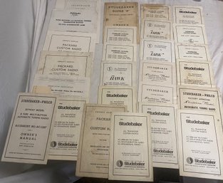Studebaker Radio Manuals