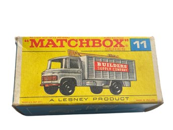 Vtg Matchbox #11 Scaffolding Truck With Original Box