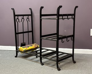 A Great Wood Rack From Plow & Hearth In Metal