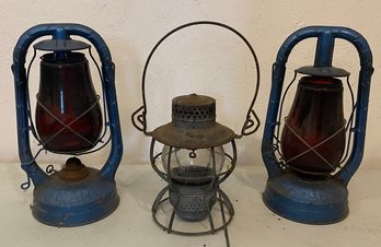 Three Vintage Oil Lanterns