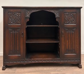 Vintage Gothic Revival Style Buffet Center