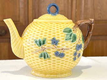 Tiffany & Co Teapot Basketweave Blackberries Teapot