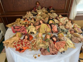 1940s Collection Of 32 Nancy Ann Storybook & Other Bisque Porcelain Dolls