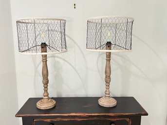 Pair Of Rustic Farmhouse Style Lights