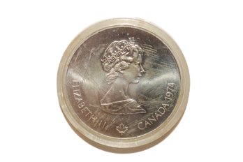 Silver Coin 1974 Canada $5 Montreal 1975 XXI Olympiad - 24.25 Grams