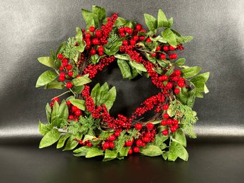 Holiday Decor: An Elegant Leaf & Berry Wreath