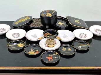 A Large Collection Of Vintage Coasters In A Variety Of Styles