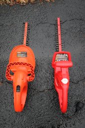 Pair Of Electric Hedge Trimmers From Black & Decker And Homelite