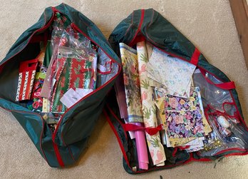 Two Bags With Miscellaneous Wrapping Paper