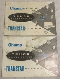 Two Studebaker Champ And Transtar Truck Accessories Booklets