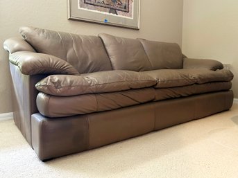 A Modern Leather Sofa, Possibly Natuzzi